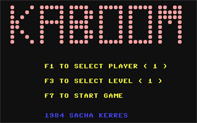 Kaboom - Screenshot - Game Title Image