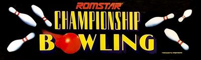 Championship Bowling - Arcade - Marquee Image