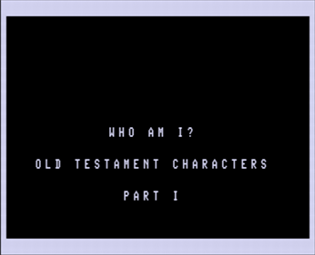 Who Am I?: Old Testament - Screenshot - Game Title Image