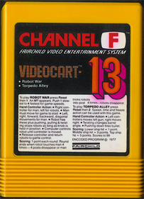 Videocart-13: Robot War, Torpedo Alley - Cart - Front Image