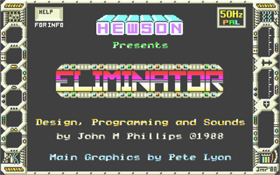 Eliminator - Screenshot - Game Title Image