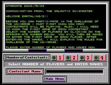 Galactic QuizMaster - Screenshot - Game Select Image