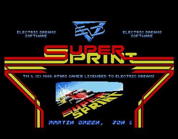 Super Sprint - Screenshot - Game Title Image