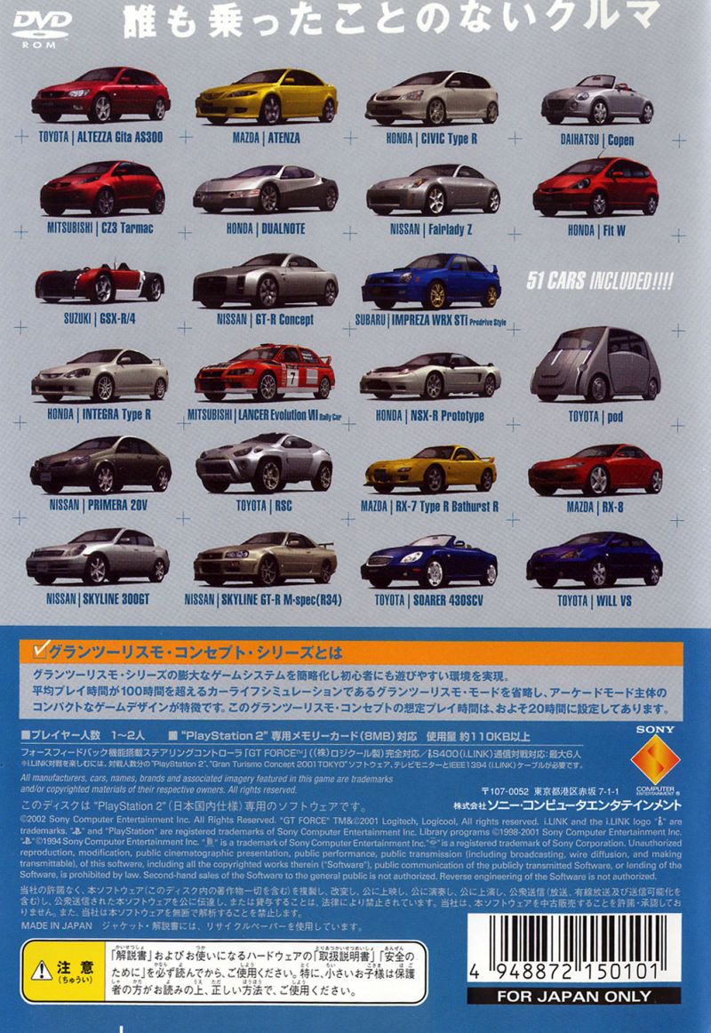 Gran Turismo Concept: 2001 Tokyo (2002) - MobyGames