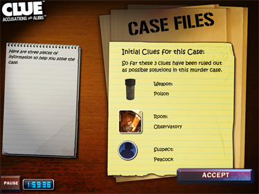 Clue: Accusations and Alibis - Screenshot - Gameplay Image