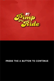 Pimp My Ride: Street Racing - Screenshot - Game Title Image