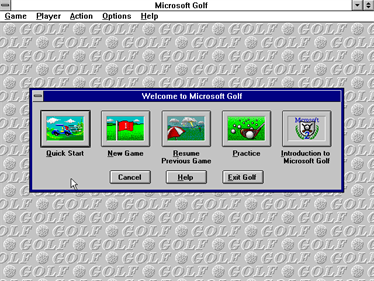 Microsoft Golf 2.0 - Screenshot - Game Select Image