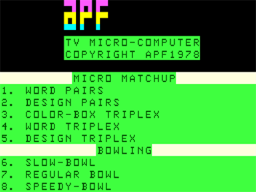 Bowling / Micro Match - Screenshot - Game Title Image