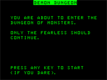 Demon Dungeon - Screenshot - Game Title Image