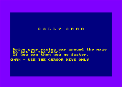 Rally 3000 - Screenshot - Game Select Image