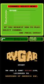 Rygar (PlayChoice-10) - Screenshot - Game Title Image