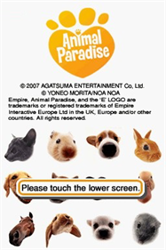 Animal Paradise - Screenshot - Game Title Image