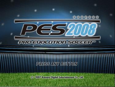 PES 2008: Pro Evolution Soccer - Screenshot - Game Title Image