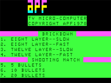 Brickdown / Shooting Gallery - Screenshot - Game Title Image