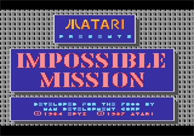 Impossible Mission - Screenshot - Game Title Image