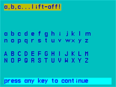 ABC...Lift-Off - Screenshot - Gameplay Image