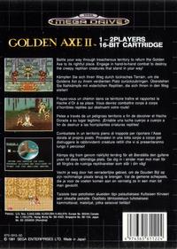 Golden Axe II - Box - Back Image