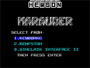 Marauder - Screenshot - Game Select Image