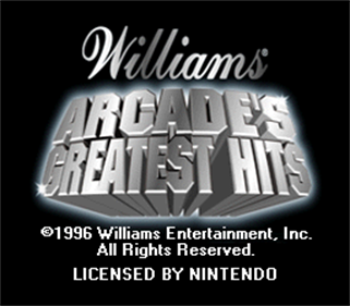 Williams Arcade's Greatest Hits - Screenshot - Game Title Image