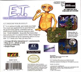 E.T. the Extra-Terrestrial - Box - Back Image