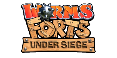 Worms Forts: Under Siege - Clear Logo Image
