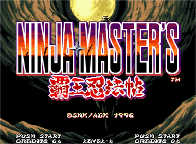 Ninja Master's: Haoh Ninpo Cho - Screenshot - Game Title Image