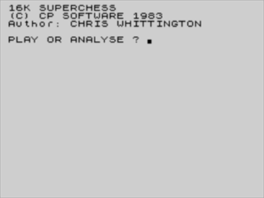 16k Superchess - Screenshot - Game Title