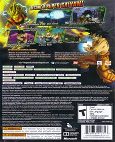 Dragon Ball Z for Kinect - Box - Back Image