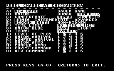 Rebel Charge at Chickamauga - Screenshot - Game Select Image