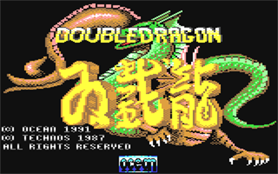 Double Dragon (Ocean) - Screenshot - Game Title Image