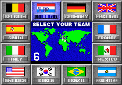 Super Visual Soccer: Sega Cup - Screenshot - Game Select Image
