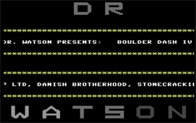 Boulder Dash IV (Dr. Watson) - Screenshot - Game Title Image