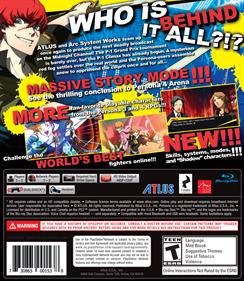 Persona 4: Arena Ultimax - Box - Back Image