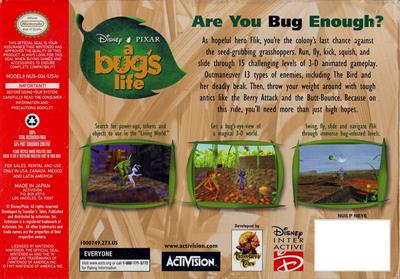 A Bug's Life - Box - Back Image