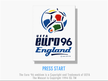 UEFA Euro 96 England - Screenshot - Game Title Image