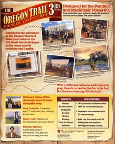 The Oregon Trail 3rd Edition: Pioneer Adventures - Box - Back Image