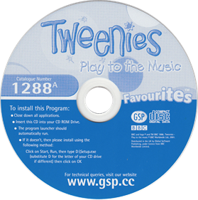 Tweenies: Play to the Music - Disc Image