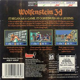 Wolfenstein 3D - Box - Back Image