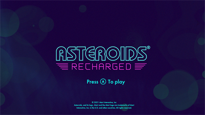 Asteroids: Recharged - Screenshot - Game Title Image