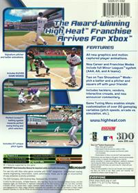 High Heat Major League Baseball 2004 - Box - Back Image