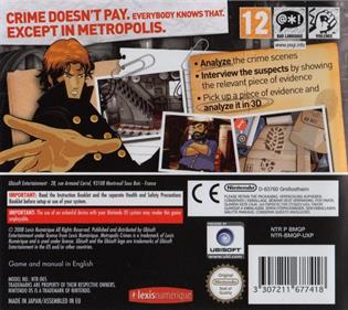 Metropolis Crimes - Box - Back Image