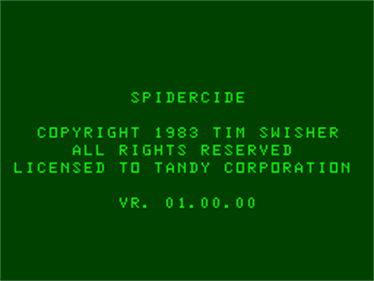 Spidercide - Screenshot - Game Title Image