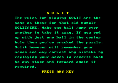 Solit - Screenshot - Game Select Image