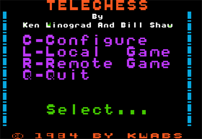 TeleChess - Screenshot - Game Select Image