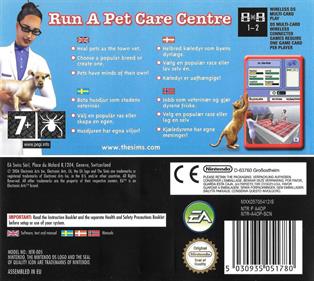 The Sims 2: Pets - Box - Back Image