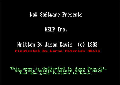 Help Inc.  - Screenshot - Game Title Image
