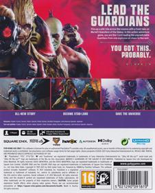 Marvel's Guardians of the Galaxy - Box - Back Image