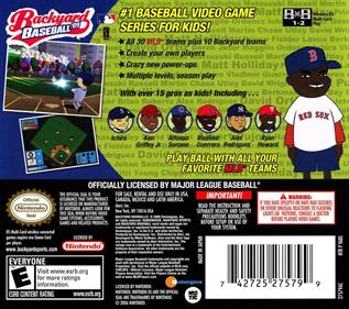 Backyard Baseball '09 - Box - Back Image