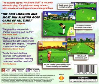 Hot Shots Golf - Box - Back Image