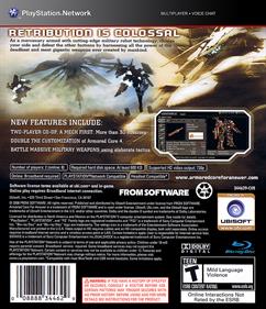 Armored Core For Answer - Box - Back Image